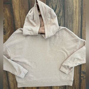 Madewell Women's Heathered Mocha Cropped Hoodie